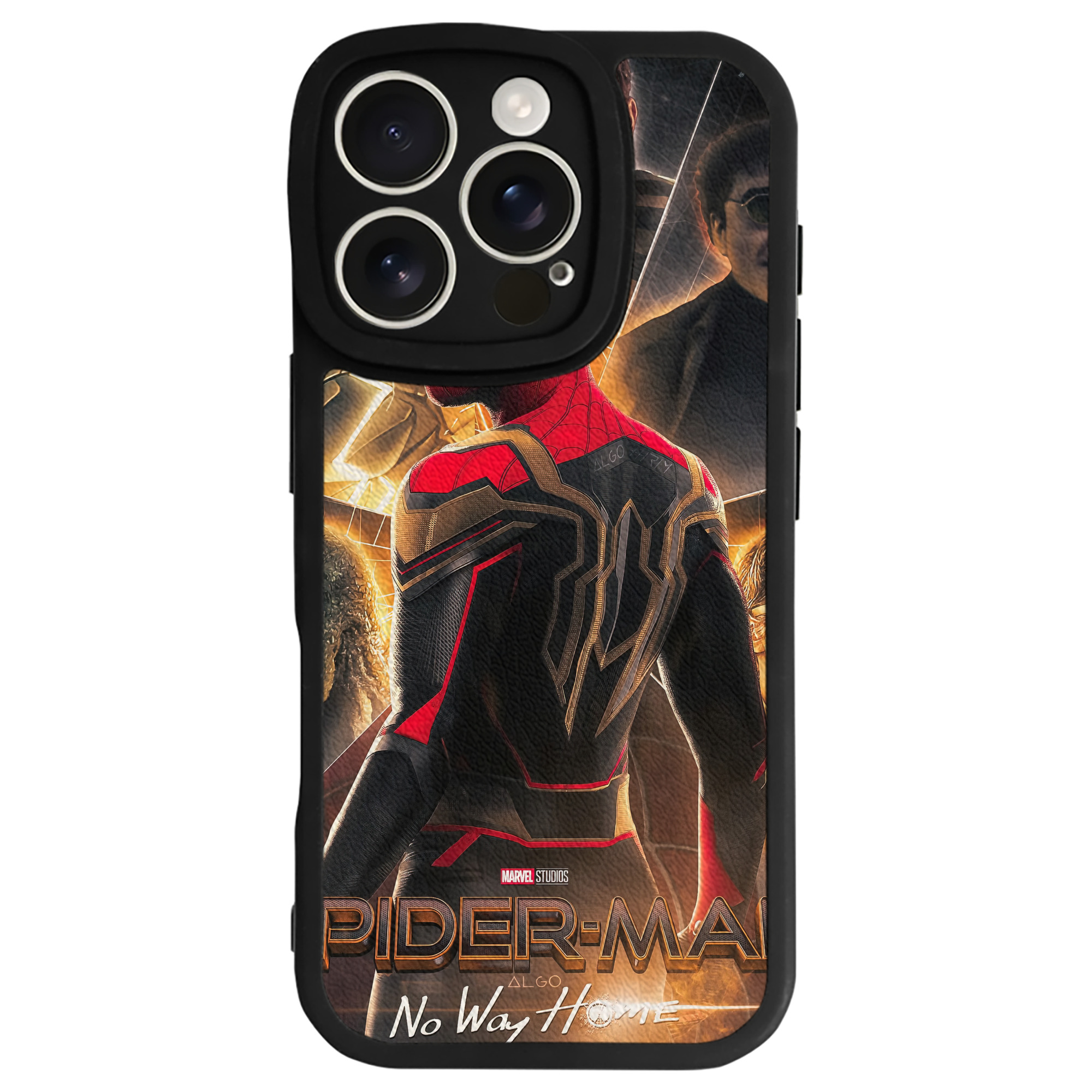 Spider Man スパイダーマン 【iPhone 16シリーズ対応】シリコンスマホケース（レザー調） 材質：シリコン